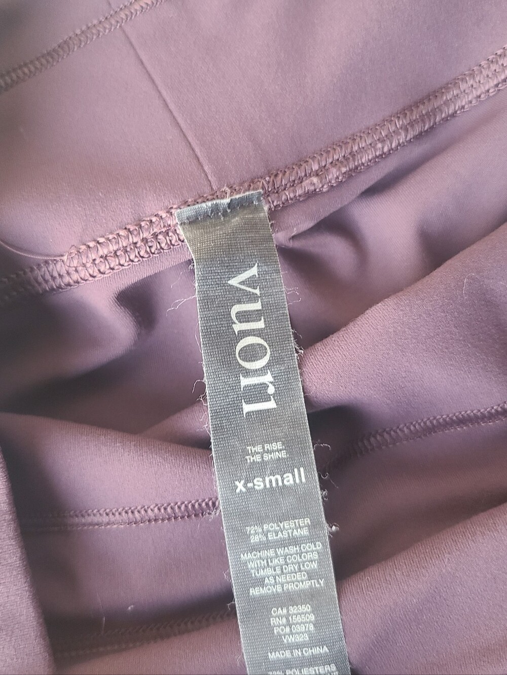 Vuori Purple Drawstring Active Leggings Women's Size XS - Picture 5 of 10